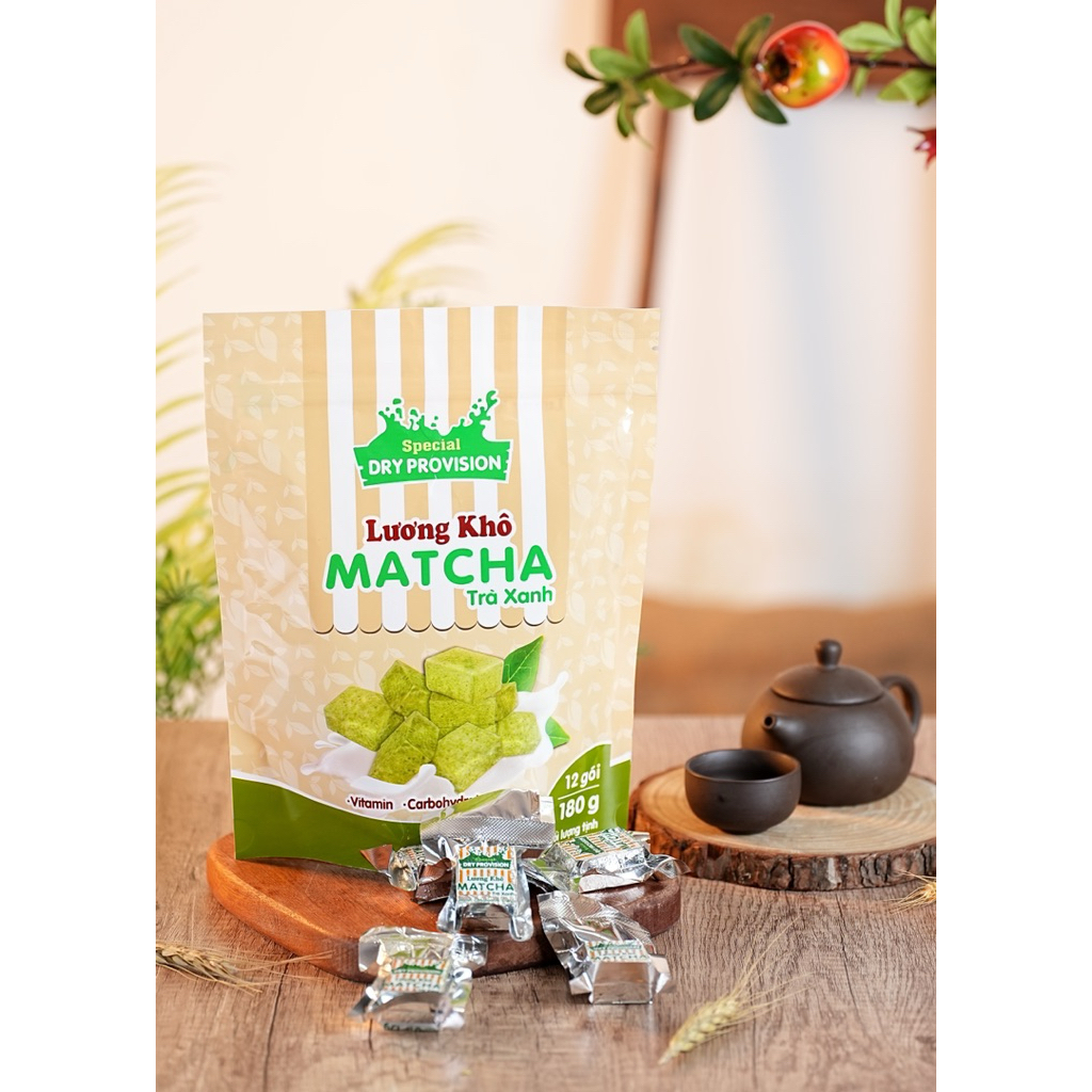 Lương khô vị matcha trà xanh 180g