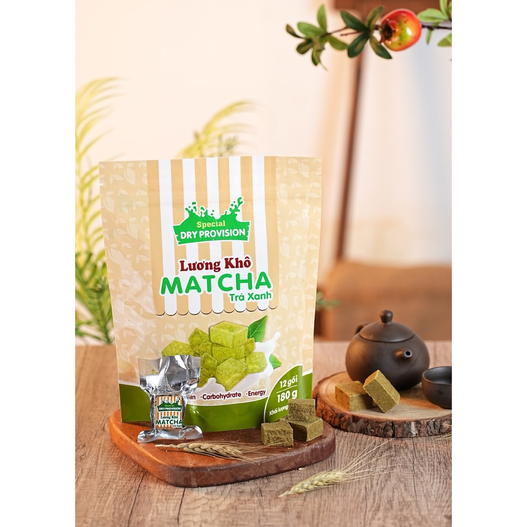 Lương khô vị matcha trà xanh 180g
