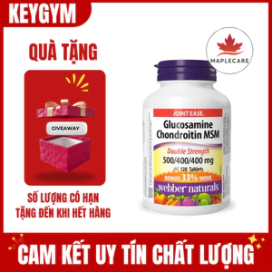 Viên uống bổ khớp Glucosamine Chondroitin MSM WEBBER NATURALS Hộp 120 viên - KEYGYM