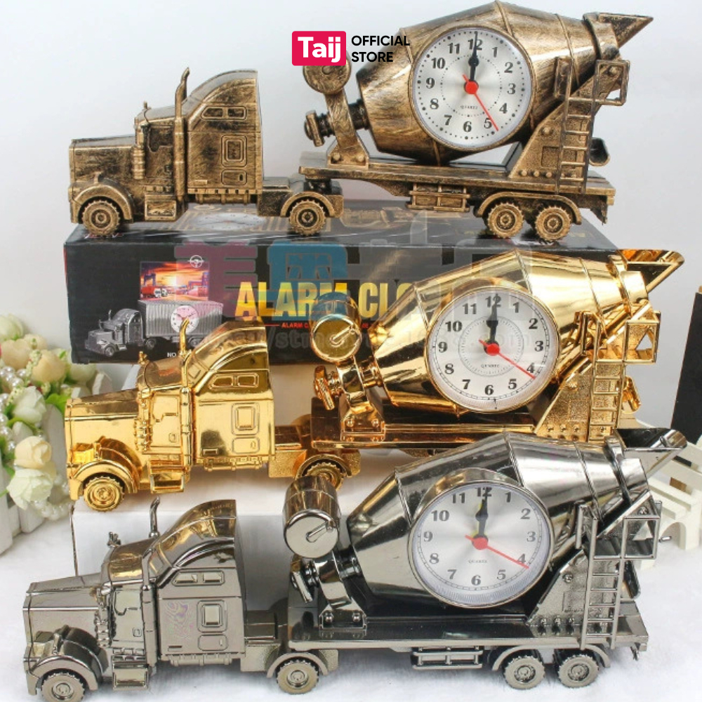 Đồng Hồ Báo Thức Chuông To, Mô Hình Tàu Hỏa, Moto, Xe Máy, Xe Đạp, Xe Ben Phong Cách Cổ Retro Để Bàn Taij123