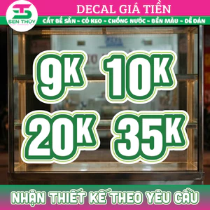 Decal Bảng Giá/Decal Giá Tiền – Chống Nước, Bền Màu | TYC005_mau4