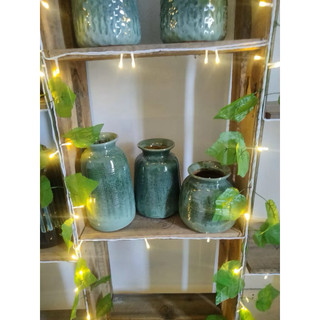 Set 3 Lọ Hoa Men Hoả Biến Để Bàn Hàng Bát Tràng Cao Cấp, Decor Nhà Xinh