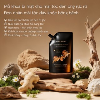 🔥Dầu gội SAFEMILD che phủ tóc bạc và chống rụng hai trong một, hỗ trợ giảm tóc bạc, giúp chân tóc chắc khỏe