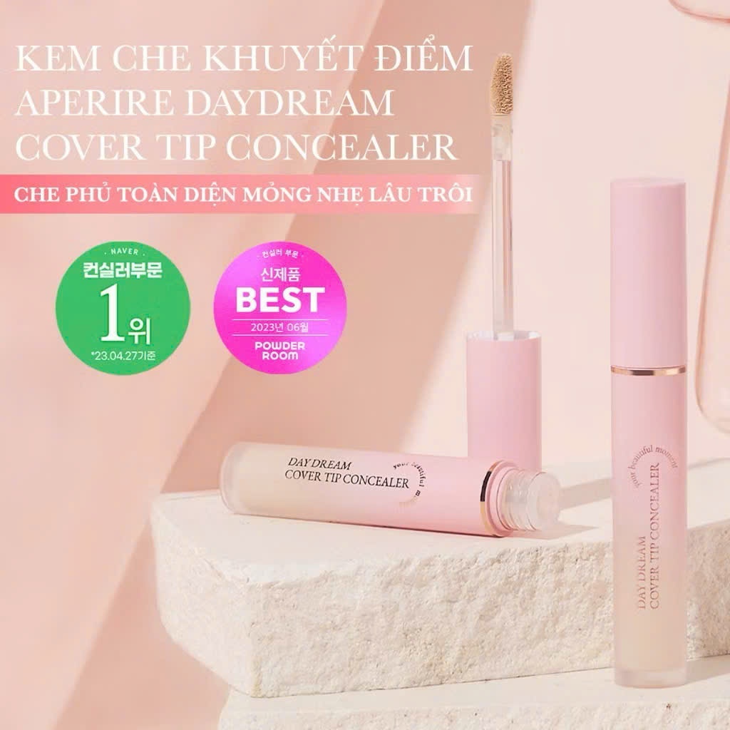 Che Khuyết Điểm APERIRE Mỏng Nhẹ, Lâu Trôi Daydream Cover Tip Concealer 4.5ml | NHÍM HOUSE
