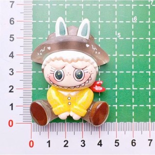 Set 10 Charm gắn dép Labubu đội mũ thú- Dáng ngồi cute