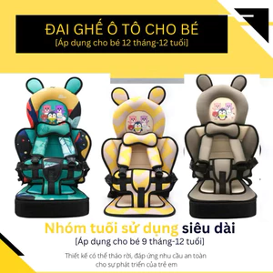 Ghế Ngồi Ô Tô An Toàn Cho Bé - Đai An Toàn Ô Tô Cho Bé 1-12 Tuổi