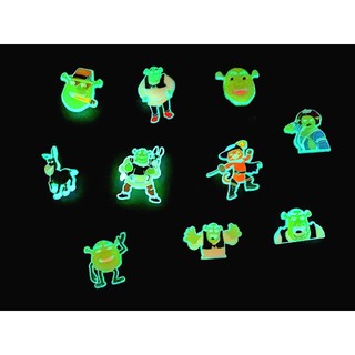 Charm phát sáng: Bộ 10 Charm gắn dép chú mèo đi hia