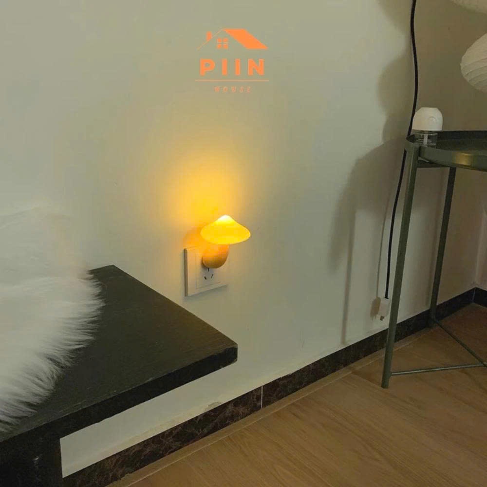 Đèn ngủ hình cây nấm cảm ứng ánh sáng dịu nhẹ dễ đi vào giấc ngủ, đèn led màu vàng