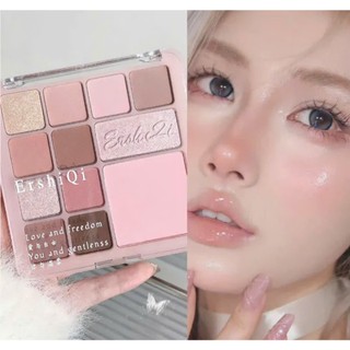 Bảng Phấn Mắt 12 Ô Mờ Lâu Trôi, Phấn Má Màu Hồng Ngọt Ngào – Nhũ Lấp Lánh, Trang Điểm Hằng Ngày