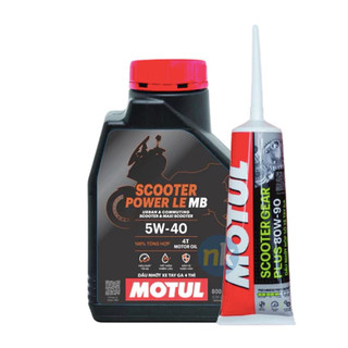 COMBO NHỚT MOTUL SCOOTER POWER LE 5W40 800ML + NHỚT HỘP SỐ (XE TAY GA) có mã QR