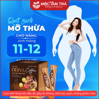 Cà phê Odiva Coffee Nấm Đông Trùng - Đậu Trắng - Mâm Xôi - Mộc Tâm Hộp 15 gói x 10g