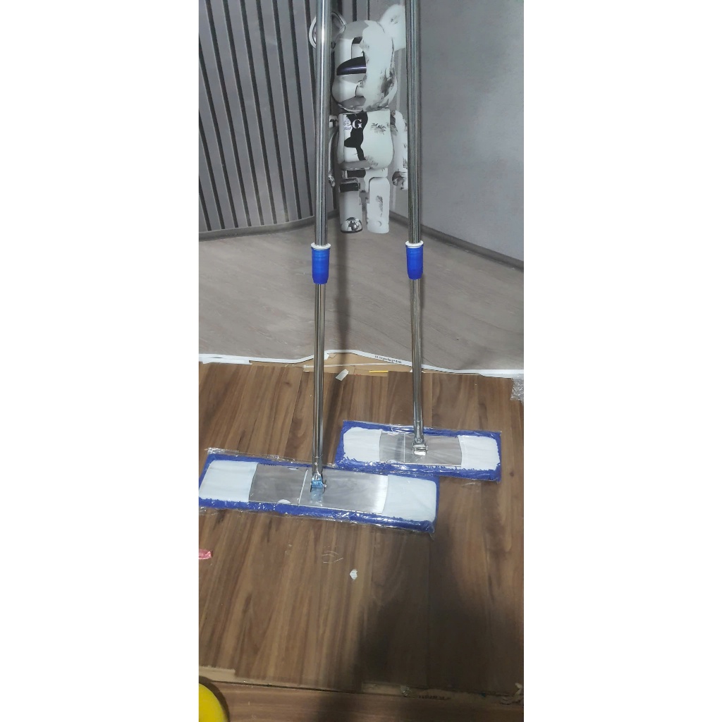 Cây Chổi Lau Sàn Công Nghiệp Inox Nguyên Khối - Bản Lau 45 - 60cm