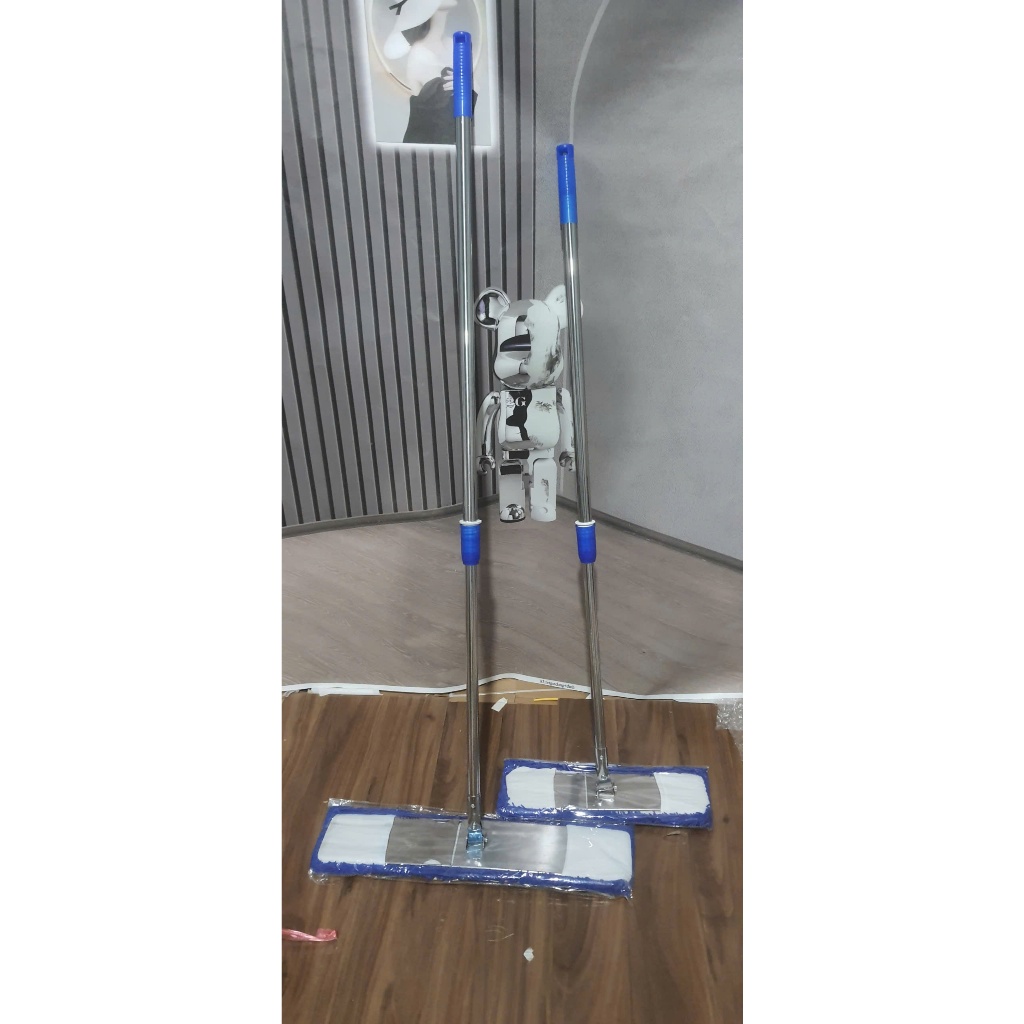 Cây Chổi Lau Sàn Công Nghiệp Inox Nguyên Khối - Bản Lau 45 - 60cm