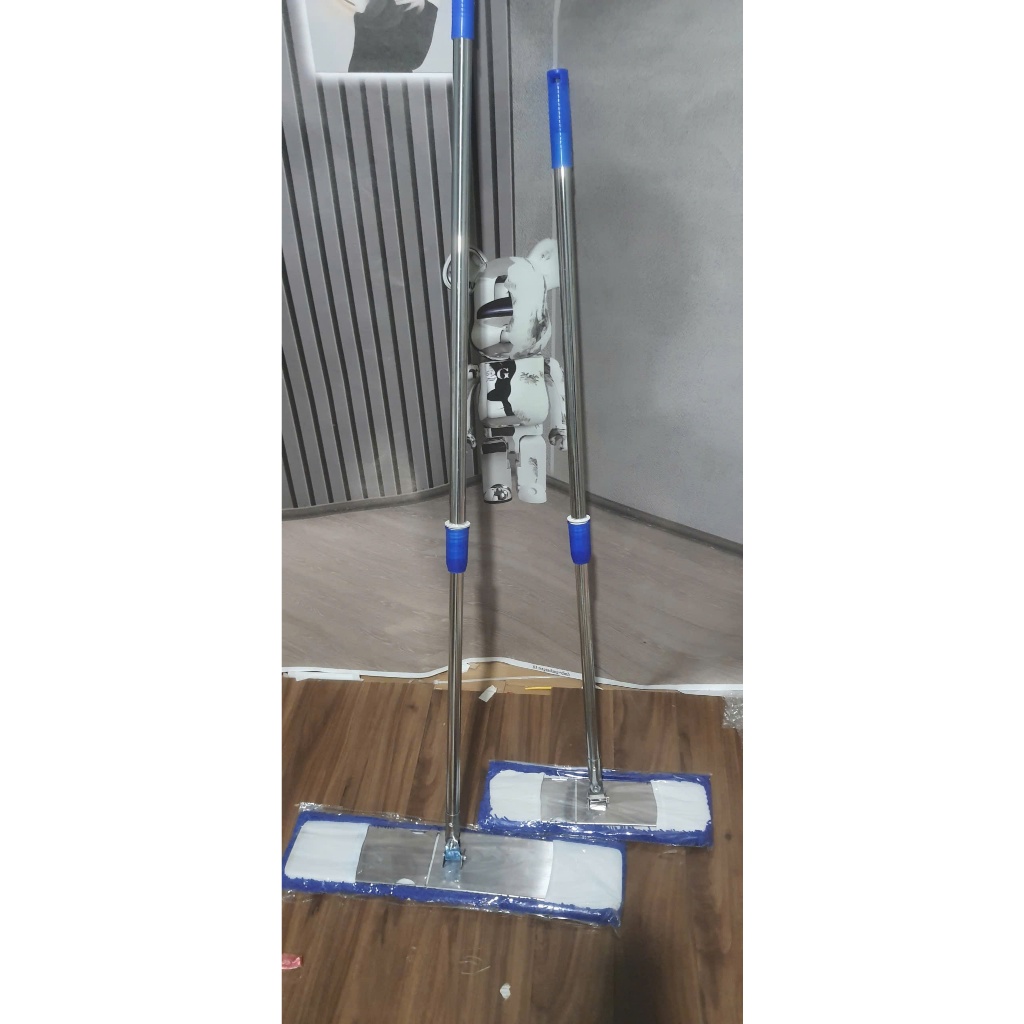 Cây Chổi Lau Sàn Công Nghiệp Inox Nguyên Khối - Bản Lau 45 - 60cm