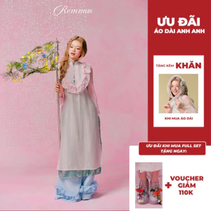 Áo Dài Anh Anh (Không kèm quần) - Remmus | BST Áo Dài Tết 2026 (TẶNG KÈM KHĂN)