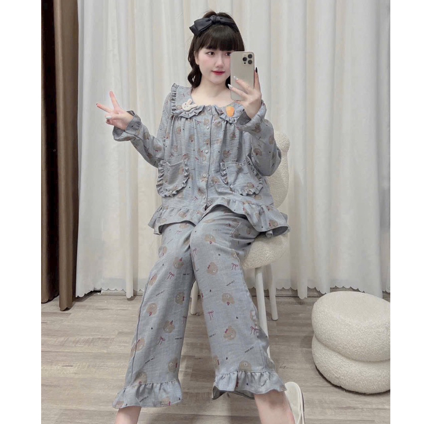 Bộ Bầu - bộ sau sinh - BỘ DÀI VÂN MÂY CỔ SEN HAI TÚI - Nhiều Màu, Áo Có Khoá Kéo & Quần Có Chun Chỉnh 🔔GIÁ TỐT🔔
