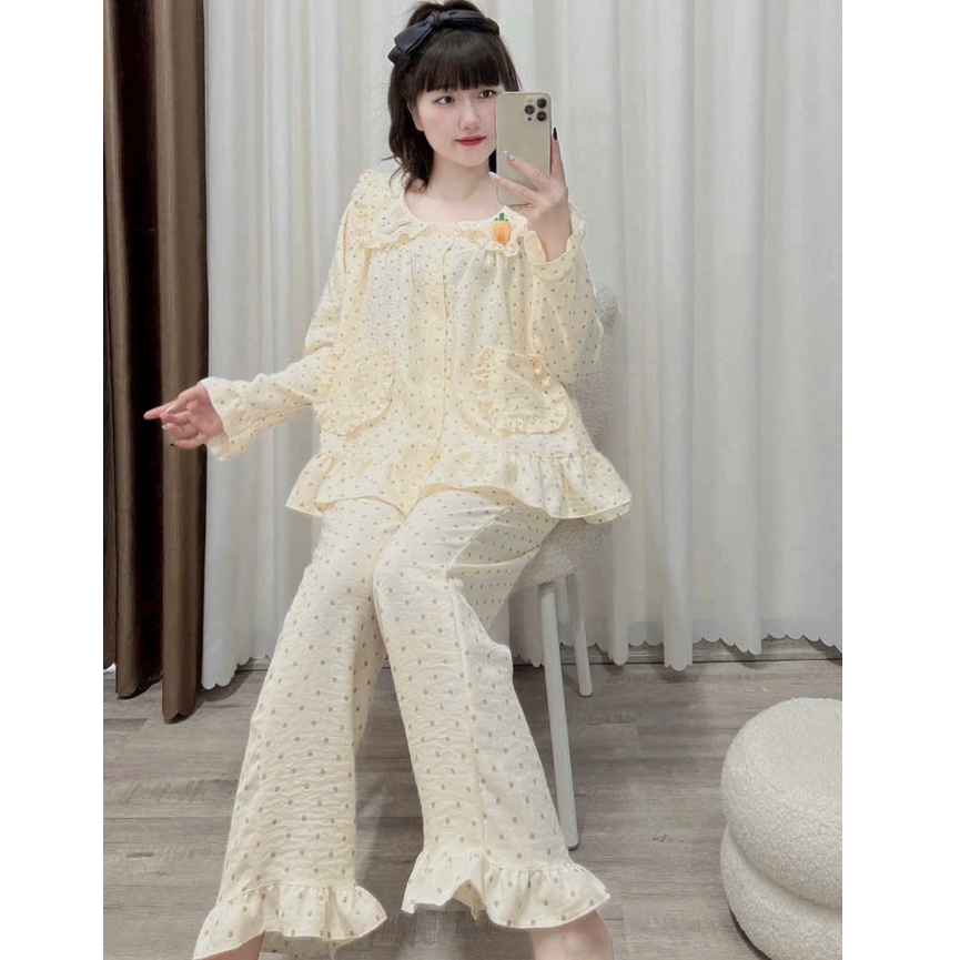 Bộ Bầu - bộ sau sinh - BỘ DÀI VÂN MÂY CỔ SEN HAI TÚI - Nhiều Màu, Áo Có Khoá Kéo & Quần Có Chun Chỉnh 🔔GIÁ TỐT🔔