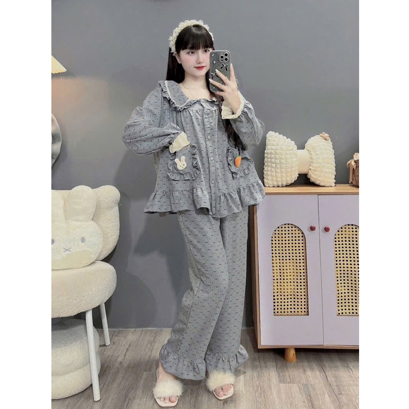 Bộ Bầu - bộ sau sinh - BỘ DÀI VÂN MÂY CỔ SEN HAI TÚI - Nhiều Màu, Áo Có Khoá Kéo & Quần Có Chun Chỉnh 🔔GIÁ TỐT🔔