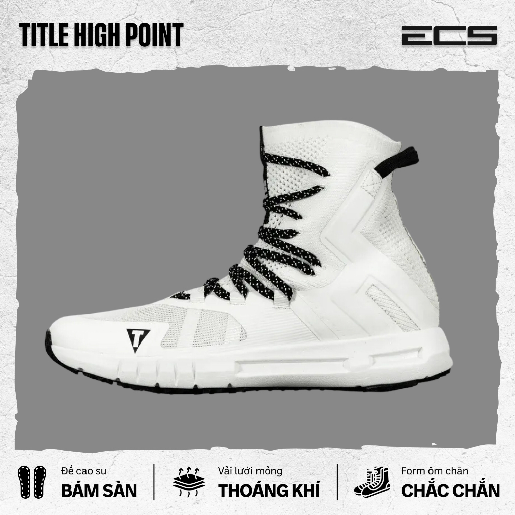 Giày Boxing Chính Hãng Title, Giày Boxing Title High Point, Giày Thi Đấu Quyền Anh, Thoáng Khí