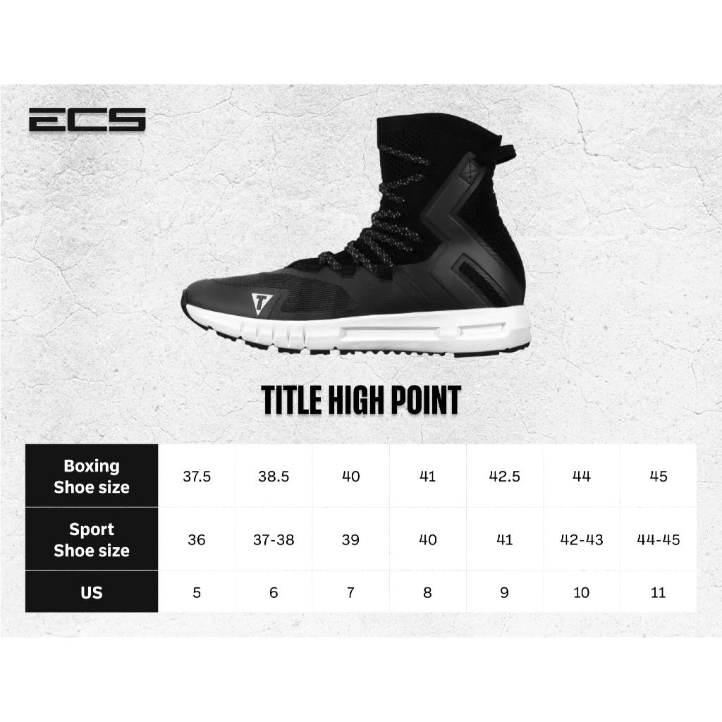 Giày Boxing Chính Hãng Title, Giày Boxing Title High Point, Giày Thi Đấu Quyền Anh, Thoáng Khí