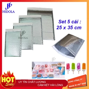 Túi giữ nhiệt bảo quản thực phẩm size 25 x 35 cm. Set 5 cái