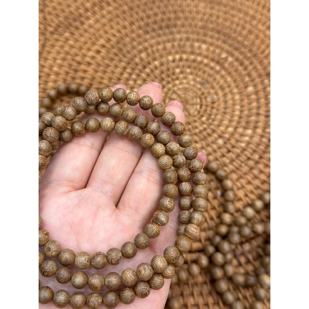 108 Beads Natural Agarwood Mala Bracelet | Vietnamese Origin | Calm Energy & Mindful Living