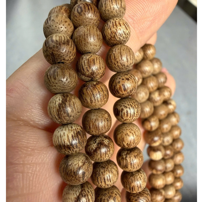 108 Beads Natural Agarwood Mala Bracelet | Vietnamese Origin | Calm Energy & Mindful Living