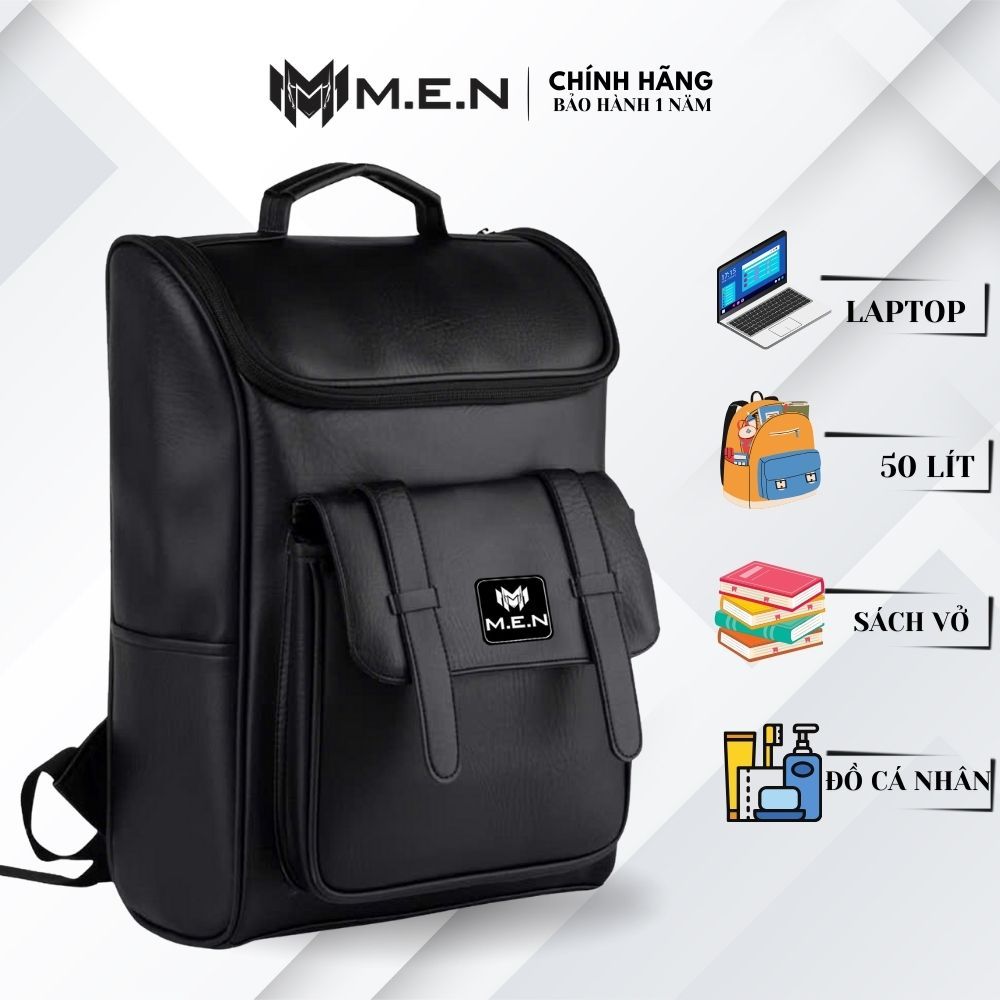 Balo Da PU thời trang Unisex Cao Cấp Wasmax-Dafical 2 pát dọc kháng nước [SỐ LƯỢNG CÓ HẠN-RẺ BẤT NGỜ]