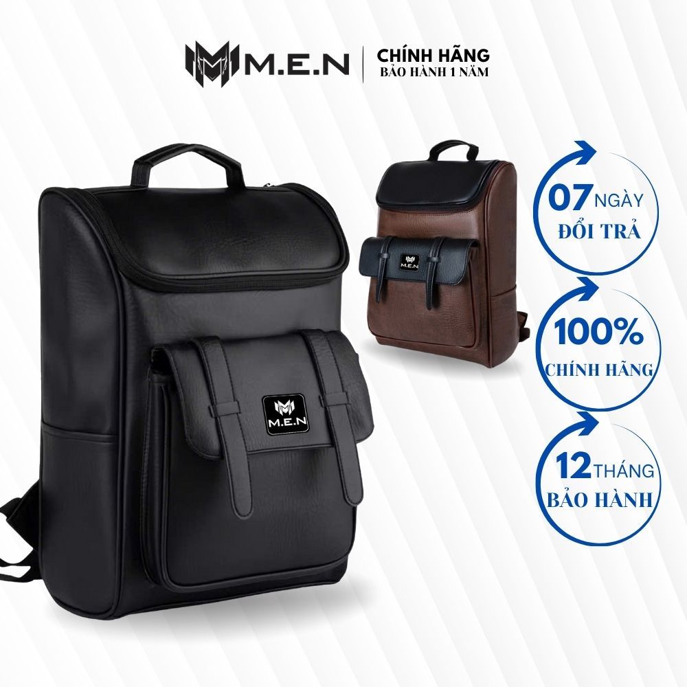 Balo sang trọng Unisex Da PU Cao Cấp Chống thấm nước Wasmax-Milono [ẢNH THẬT]