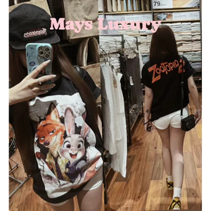 Áo Thun Tay Ngắn Zootopia Siêu Nét Vải Cotton 2 Chiều Dày Dặn, Form Rộng Unisex