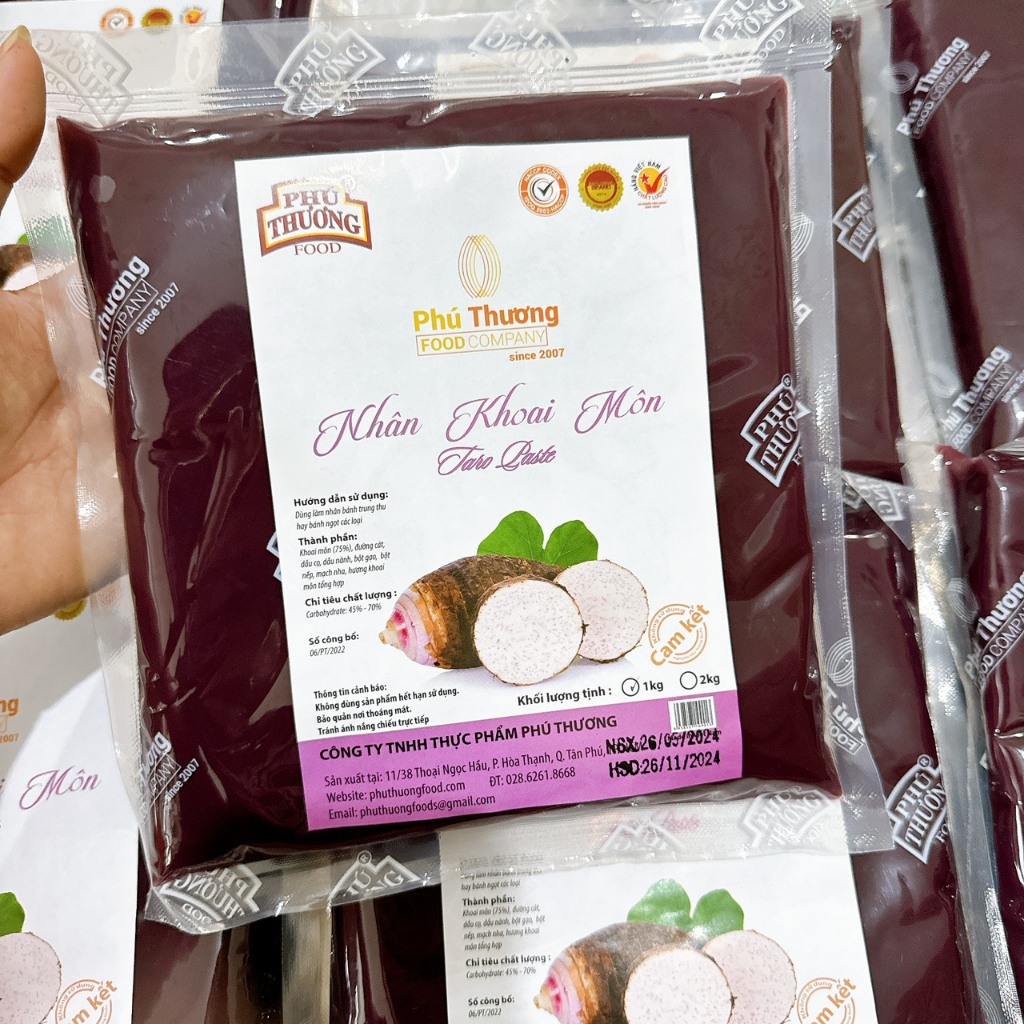 Nhân làm bánh khoai môn 💥 HÀNG LOẠI 1 💥 nhân sên Phú thương chuyên dụng làm bánh trung thu - 1kg