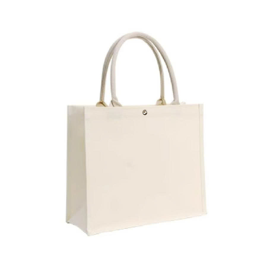 Túi Đay có khóa - nút bấm nam châm Túi Cói in theo yêu cầu sang trọng, túi đứng vải Bố Canvas in hình yêu cầu