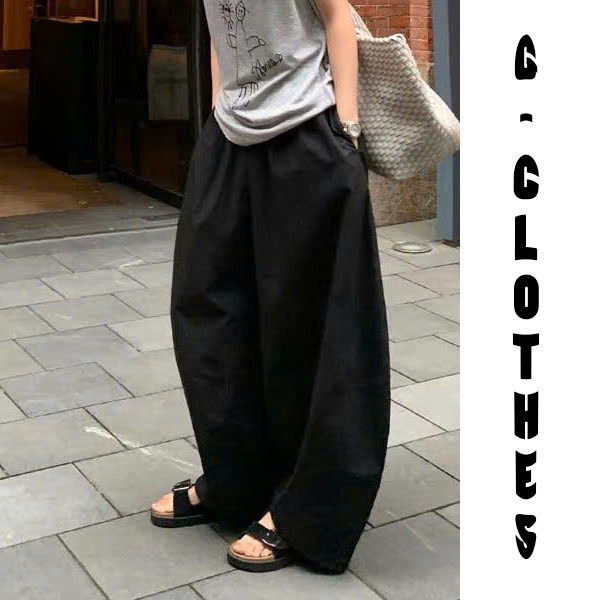 [OC-6666] Quần Ống Cong Rộng G-Clothes. Quần cạp Chun Co Dãn. Phù Hợp Cho Nam-Nữ