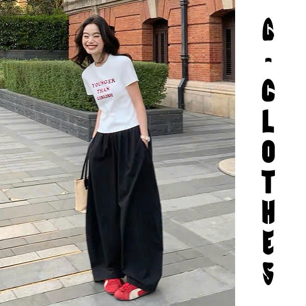 [OC-6666] Quần Ống Cong Rộng G-Clothes. Quần cạp Chun Co Dãn. Phù Hợp Cho Nam-Nữ