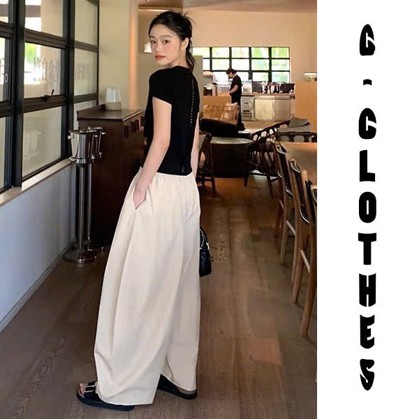 [OC-6666] Quần Ống Cong Rộng G-Clothes. Quần cạp Chun Co Dãn. Phù Hợp Cho Nam-Nữ