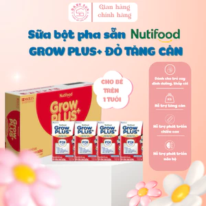 Sữa Pha Sẵn Nutifood GrowPLUS+ Đỏ 110ml/180ml Hỗ Trợ Tiêu Hóa Tăng Cân