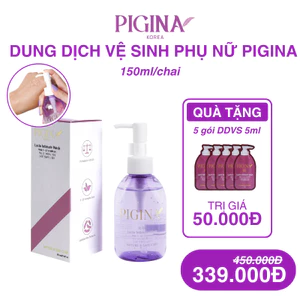 Dung dịch vệ sinh tái tạo tế bào Pigina 150ml - tặng ngay 05 gói DDVS Pigina 5ml