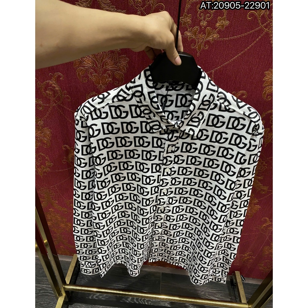 Áo Sơ mi nam họa tiết thêu cực nét tay dài phong cách trẻ trung chuẩn form