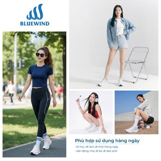 [TĂNG SIZE] Giày Thể Thao Nữ BLUEWIND Đế 4cm Siêu Nhẹ, Êm Chân, Phong Cách Năng Động 68899