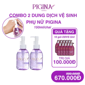 Set 2 chai Dung dịch vệ sinh PIGINA Tặng 10 gói gel 5ml