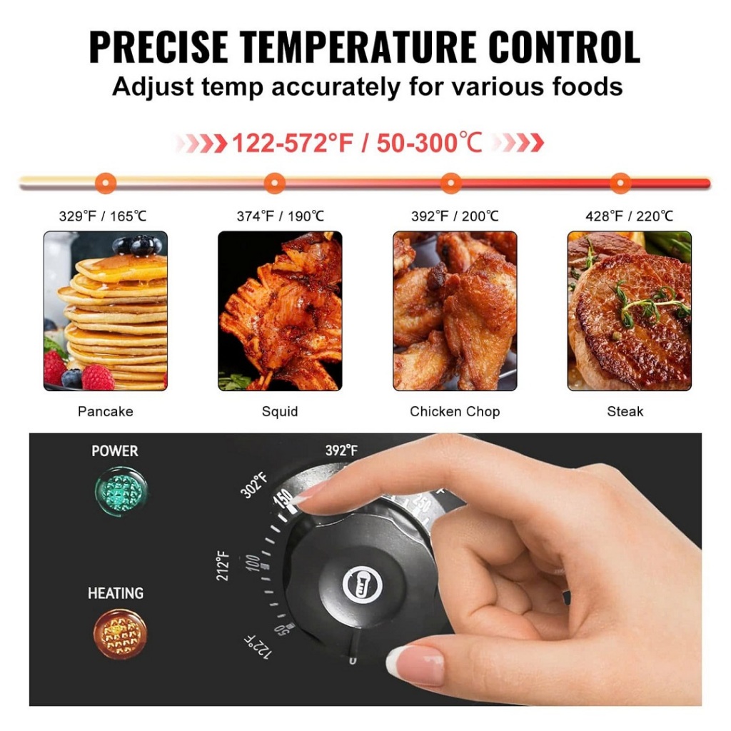 Bếp chiên mặt phẳng 3000W kiểm soát nhiệt độ chính xác, chống dính tốt