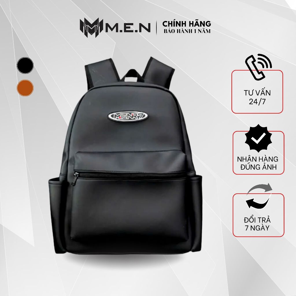 Balo Da PU thời trang Unisex Cao Cấp Chống nước MENR7 MILONO [Chính hãng]