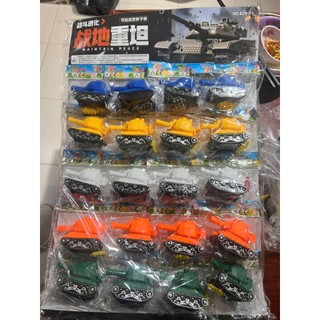 Vỉ 20 chiếc xe tăng mini nhiều màu sắc,đồ chơi cổng trường