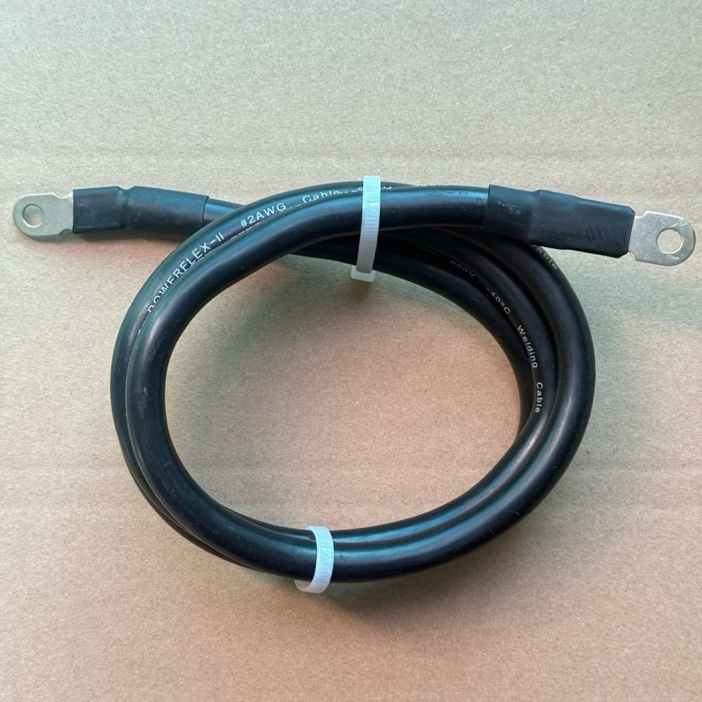 Dây nối bình acquy, pin lithium 2AWG chịu nhiệt cao dài 1,25m bấm cos ...
