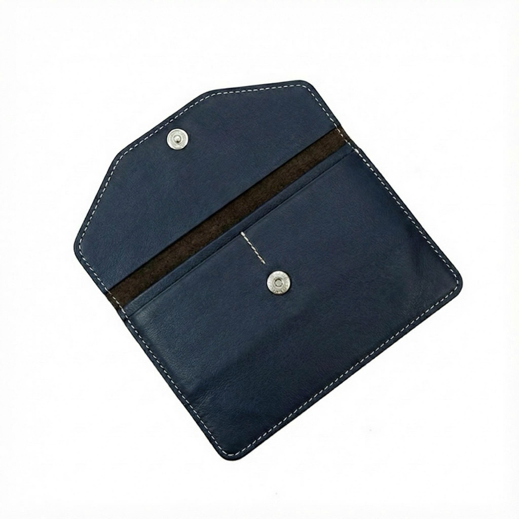 (Da Bò Fullgran) Ví Đựng Giấy Tờ Đăng Kiểm Xe Ô Tô 13CM x 19CM Mẫu 01 - Xanh Navy VDK-DB02-NN