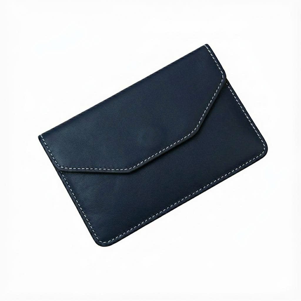 (Da Bò Fullgran) Ví Đựng Giấy Tờ Đăng Kiểm Xe Ô Tô 13CM x 19CM Mẫu 01 - Xanh Navy VDK-DB02-NN