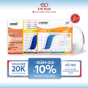 Eye Plus Chiết Suất 1.60/1.67 Chống Ánh Sáng Xanh Và UV Độ Bền Cao