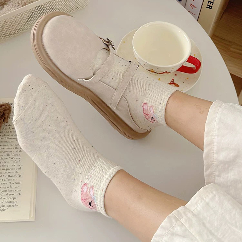 Tất vớ hạt màu cổ ngắn, họa tiết đáng yêu, chất liệu mềm mịn thoáng khí - Ekiu Shop