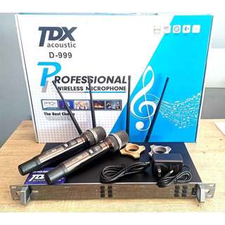 Micro TDX D999, 4 Râu Sóng Ổn Định, Set Sóng xa, Tăng Giảm Âm Lượng,Tiếng Ca Hay Cho Dàn Karaoke