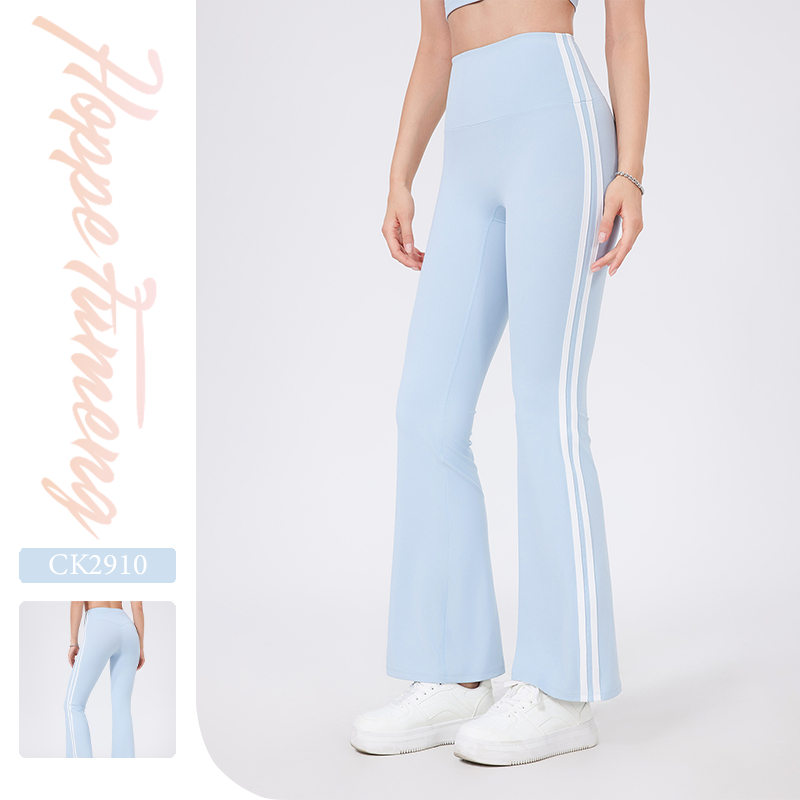 【Fumeng】Quần flared nữ phong cách hotgirl eo cao dây phối ghép cao đàn thấm hút nhanh nâng mông